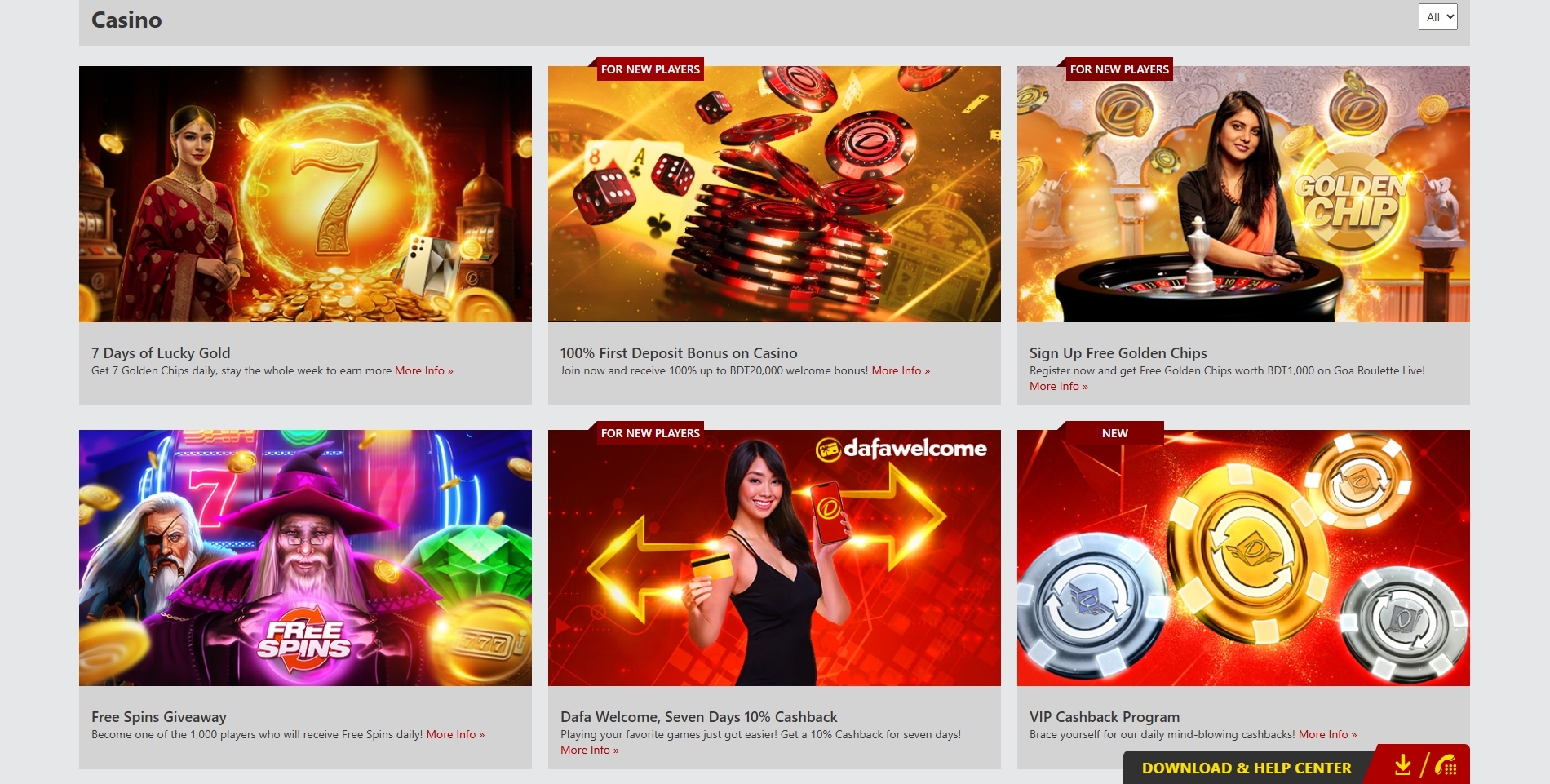 Dafabet Casino Bonus