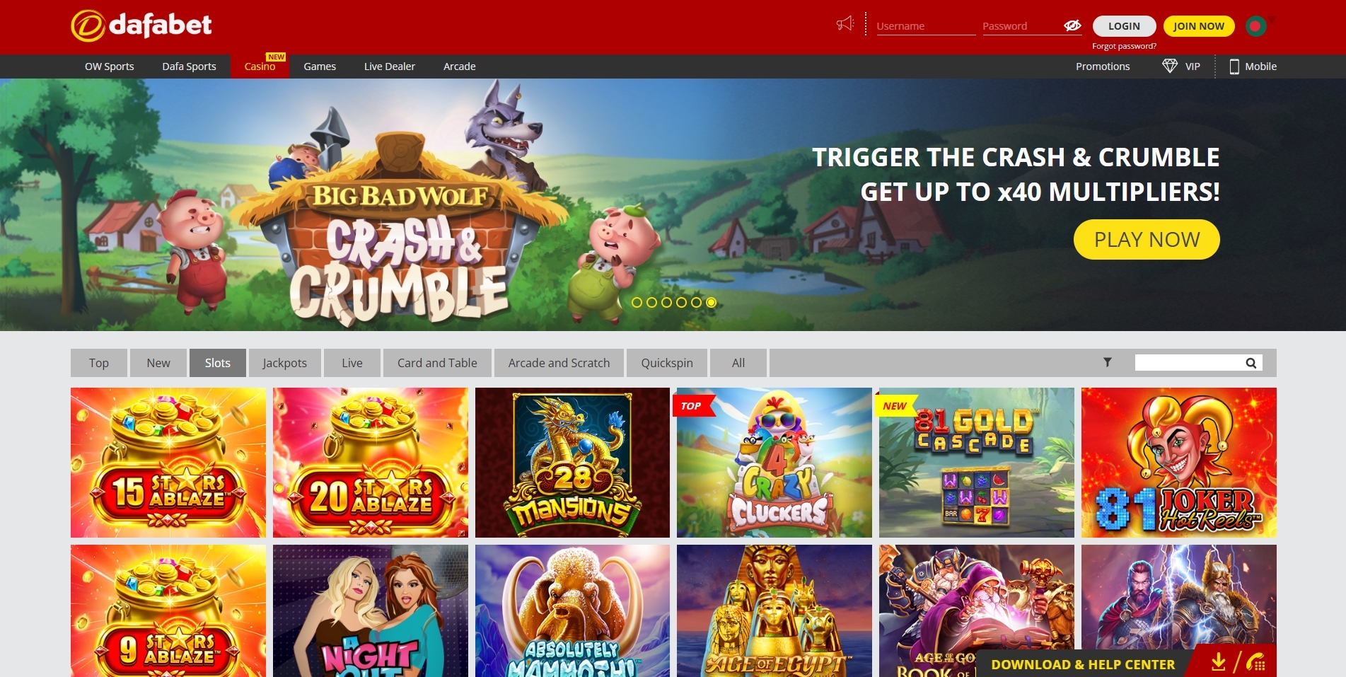 Dafabet Casino Slots