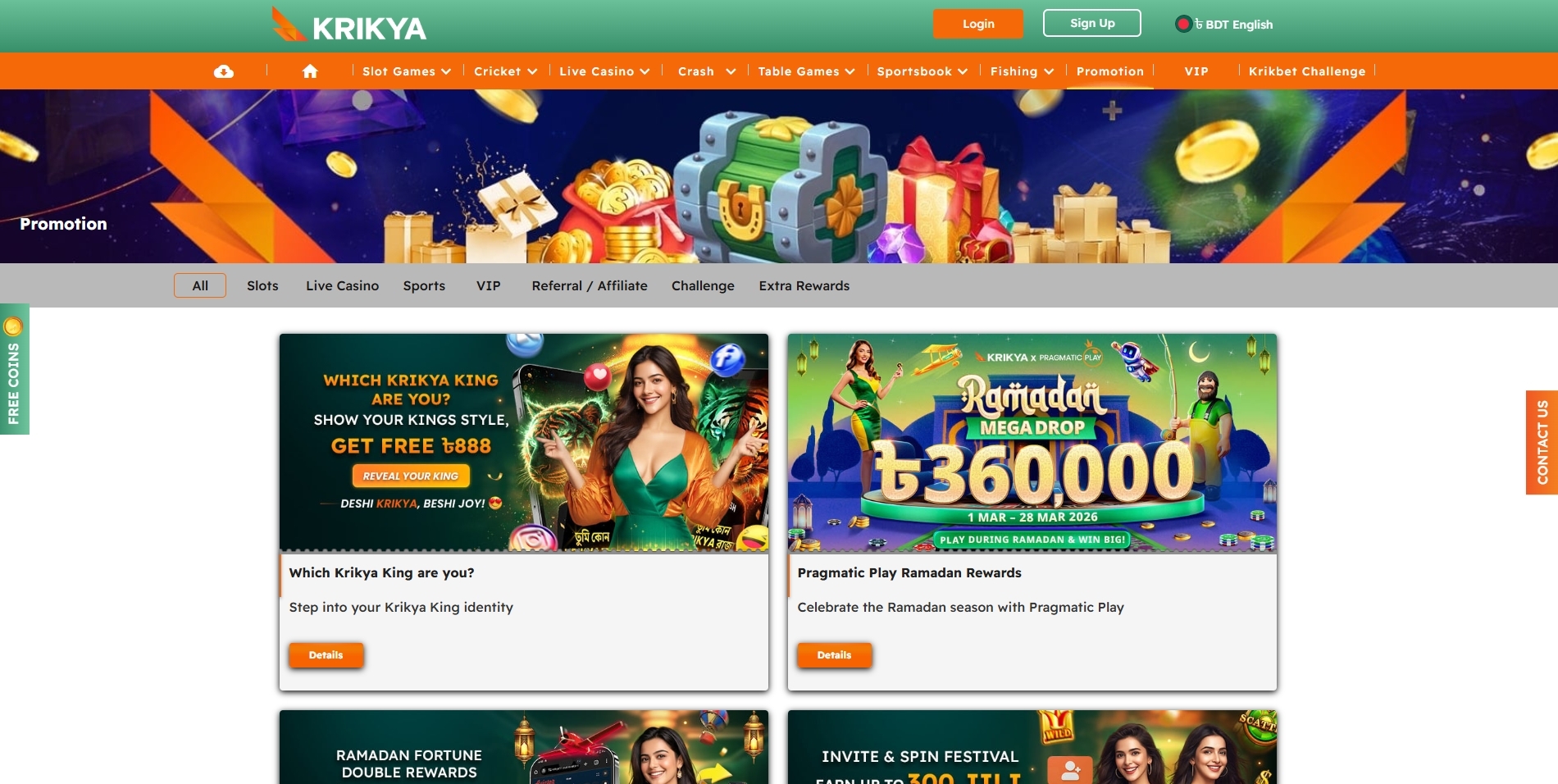Krikya Casino Bonus